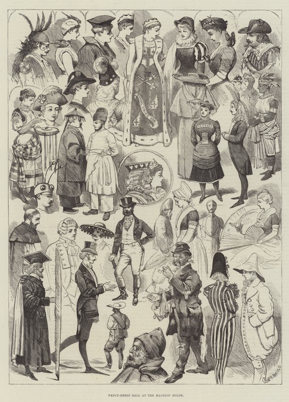 Bal costumé à Mansion House - Alfred Courbould