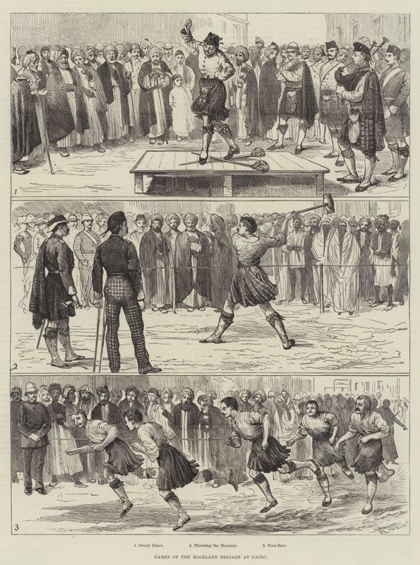 Jeux de la brigade des Highlands au Caire - Alfred Courbould