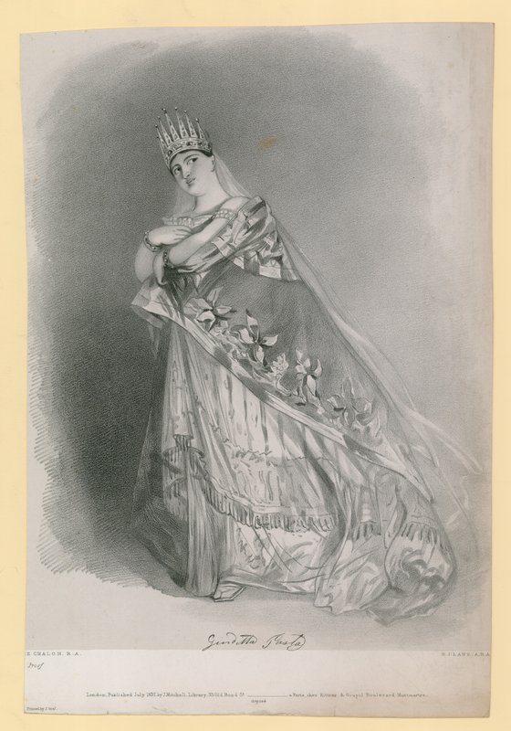 Giuditta Pasta, gravé par R.J. Lane, publié en juillet 1837 - Alfred Edward Chalon
