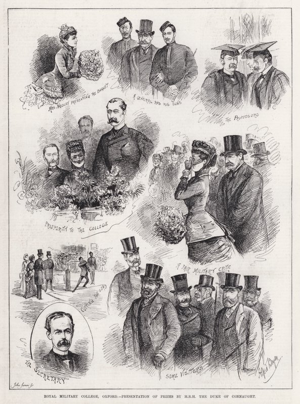 Collège militaire royal, Oxford, remise des prix par SAR le duc de Connaught (gravure) - Alfred Gish Bryan