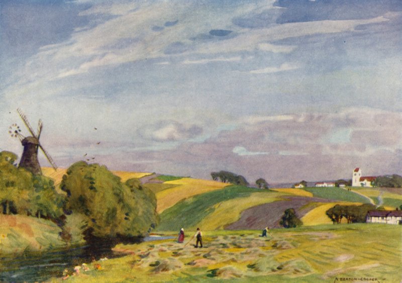 Danemark : Un paysage typique du Danemark, Jutland du Sud - Alfred Heaton Cooper