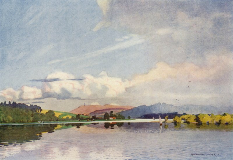 Danemark : Lac de Silkeborg et Himmelsbjerget - Alfred Heaton Cooper