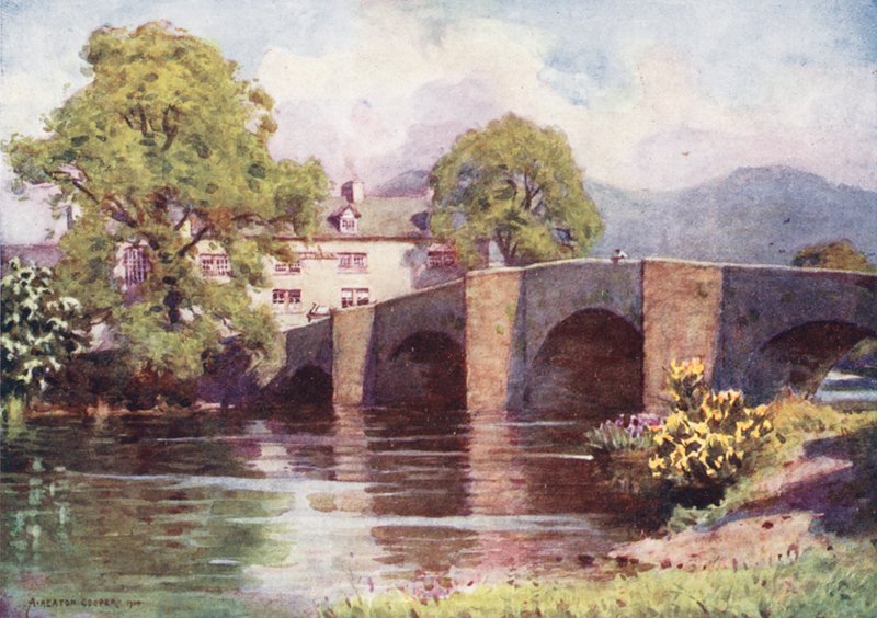 District des Lacs : Swan Inn, Newby Bridge, Windermere - Alfred Heaton Cooper