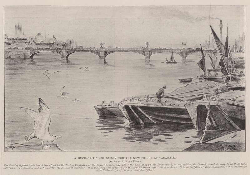 Un design très critiqué pour le nouveau pont à Vauxhall - Alfred Hugh Fisher