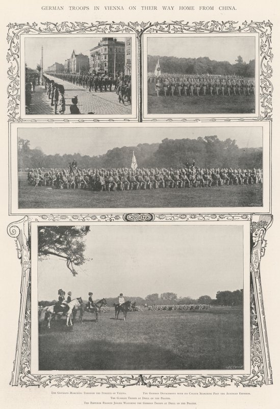 Troupes allemandes à Vienne sur le chemin du retour de Chine - Alfred Hugh Fisher