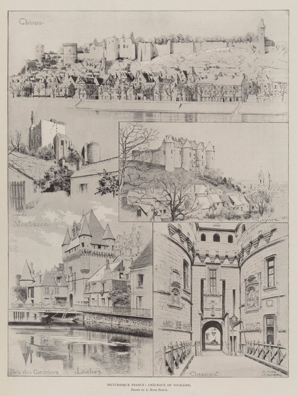 La France pittoresque, châteaux de Touraine - Alfred Hugh Fisher