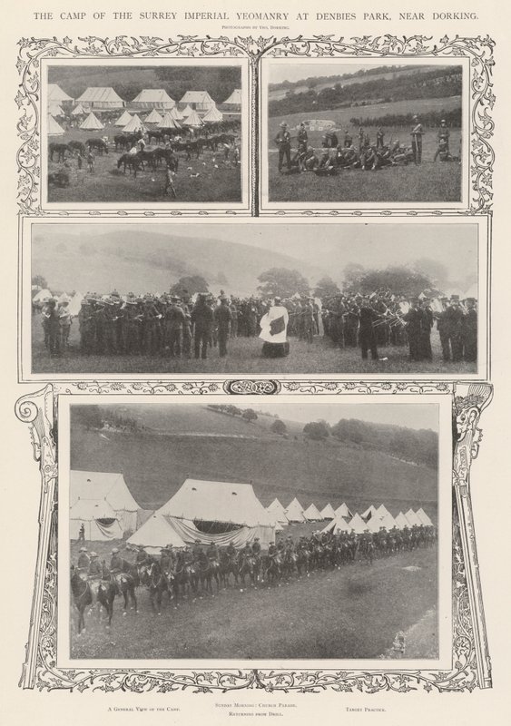 Le camp de la Yeomanry impériale du Surrey à Denbies Park, près de Dorking - Alfred Hugh Fisher