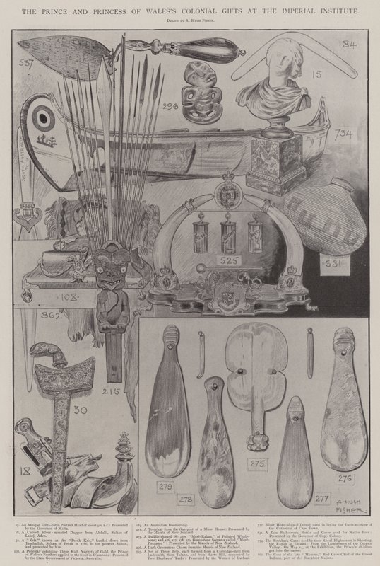 Les cadeaux coloniaux du prince et de la princesse de Galles à l