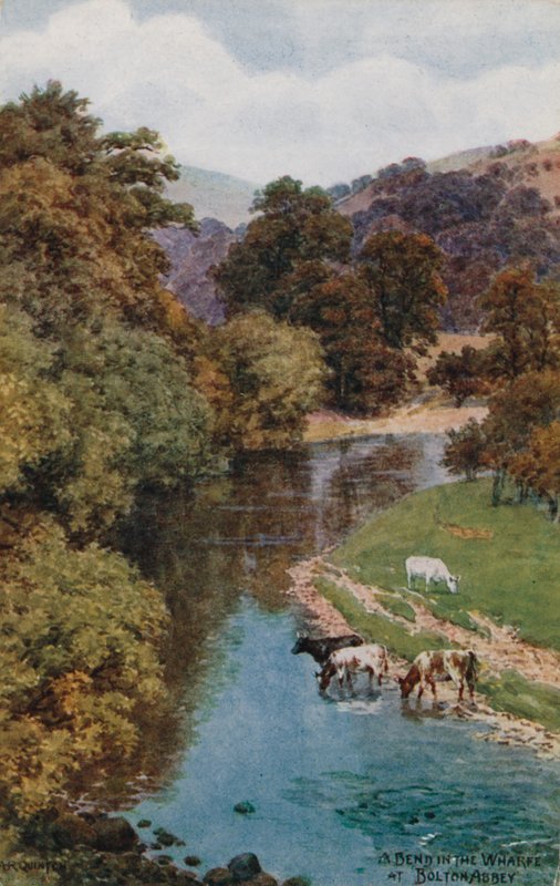 Un virage dans la Wharfe à Bolton Abbey - Alfred Robert Quinton