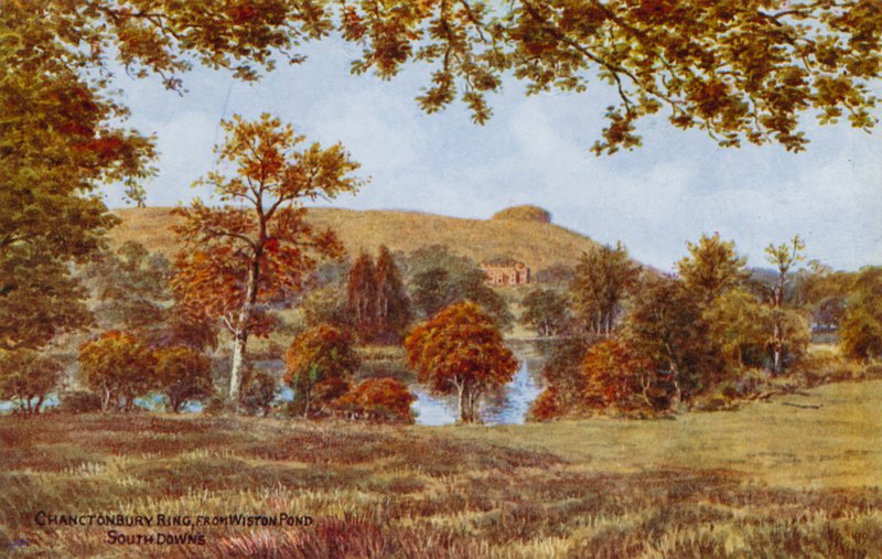 Chanctonbury Ring, depuis Wiston Pond, South Downs - Alfred Robert Quinton