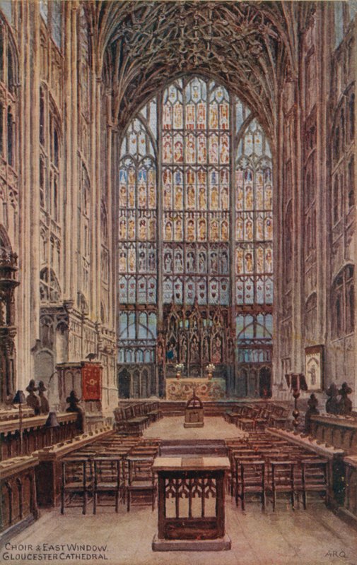 Chœur et fenêtre orientale, Cathédrale de Gloucester - Alfred Robert Quinton