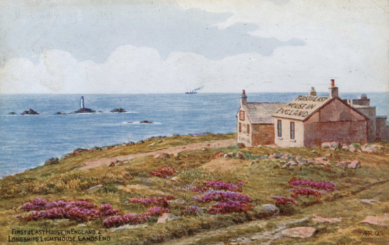 Première et dernière maison en Angleterre et phare de Longships, Lands End - Alfred Robert Quinton