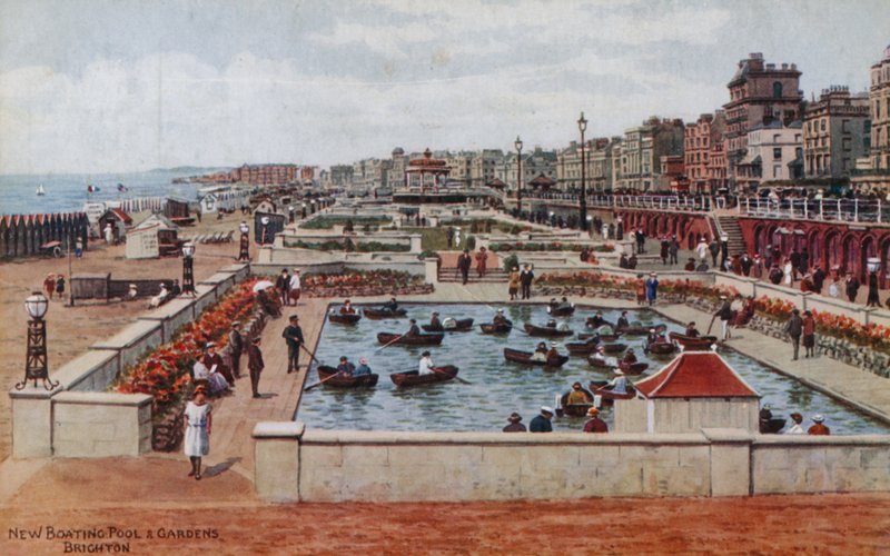 Nouveau bassin de bateaux et jardins, Brighton - Alfred Robert Quinton