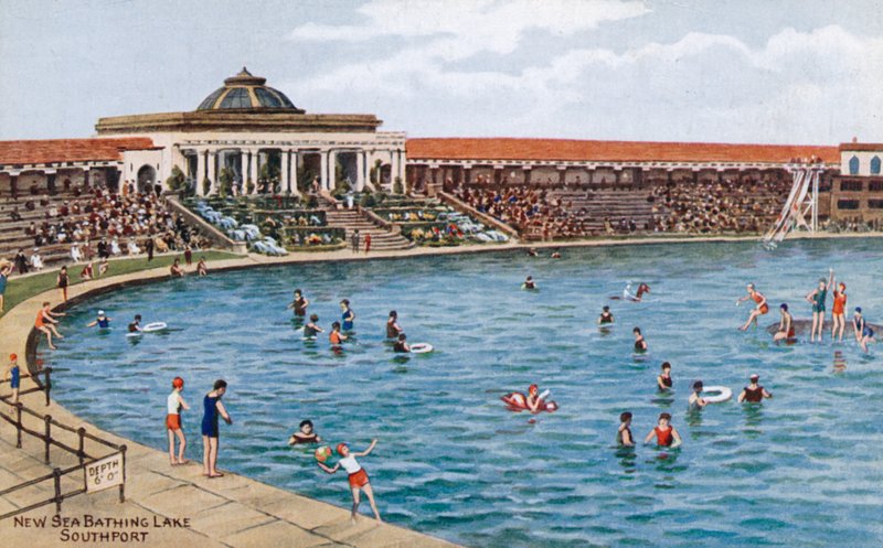 Nouveau lac de baignade en mer, Southport - Alfred Robert Quinton