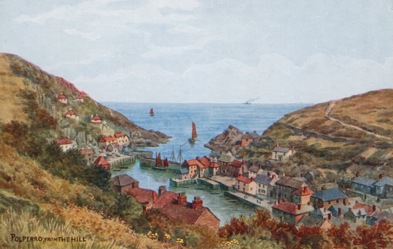 Polperro, depuis la colline - Alfred Robert Quinton