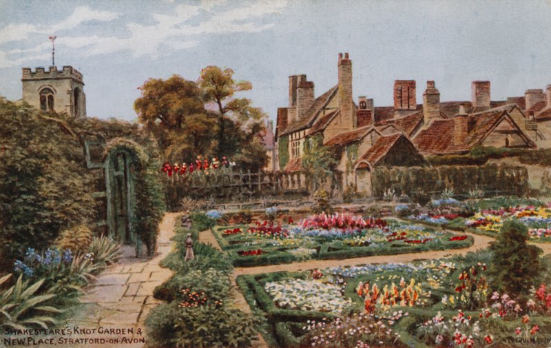 Le jardin noué de Shakespeare, New Place, Stratford-on-Avon - Alfred Robert Quinton