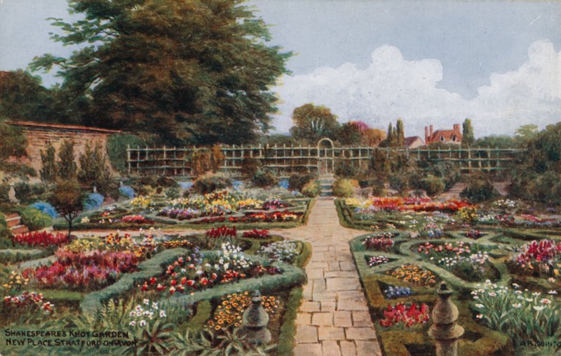 Le jardin noué de Shakespeare, New Place, Stratford-on-Avon - Alfred Robert Quinton