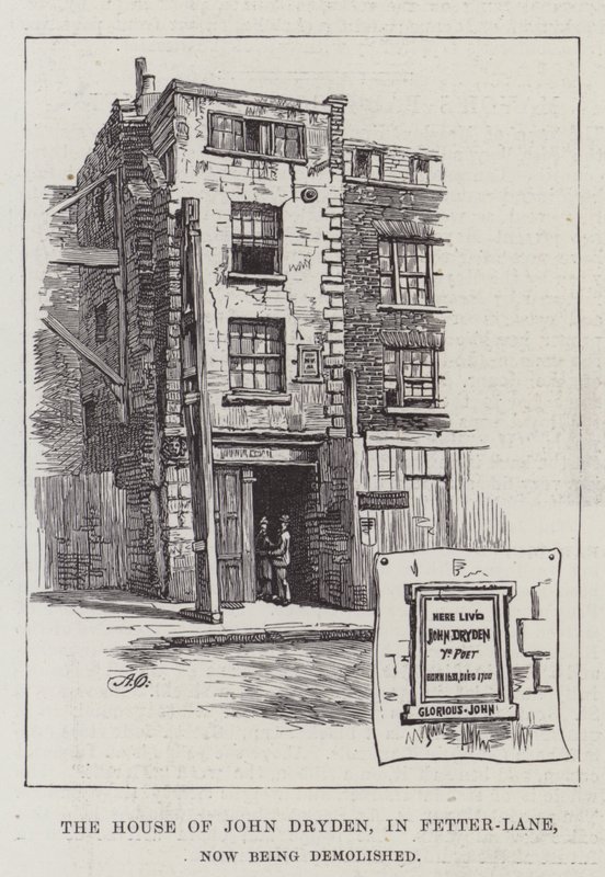 La maison de John Dryden, à Fetter-Lane, en cours de démolition - Alfred Robert Quinton