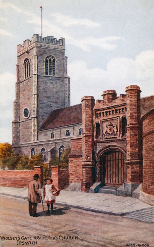 Porte de Wolsey et église Saint-Pierre, Ipswich - Alfred Robert Quinton