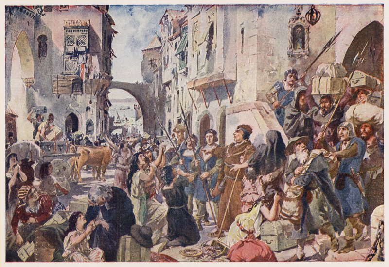 Expulsion des Juifs du Portugal - Alfredo Roque Gameiro