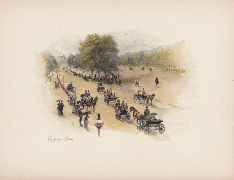 Londres familier : Rotten Row - Allan F. Barraud