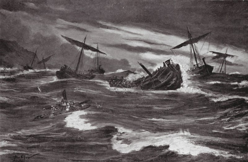 La flotte de Xerxès dans la baie de Casthanea - Allan Stewart