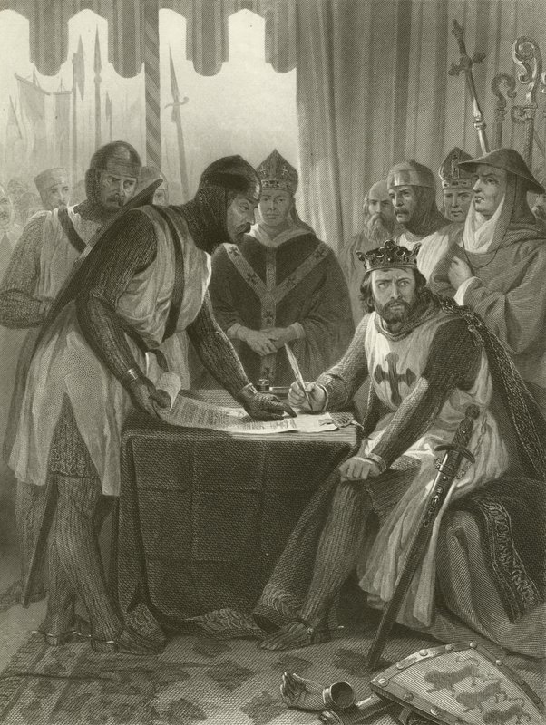 Le roi Jean signant la Magna Carta, 1215 - Alonzo Chappel