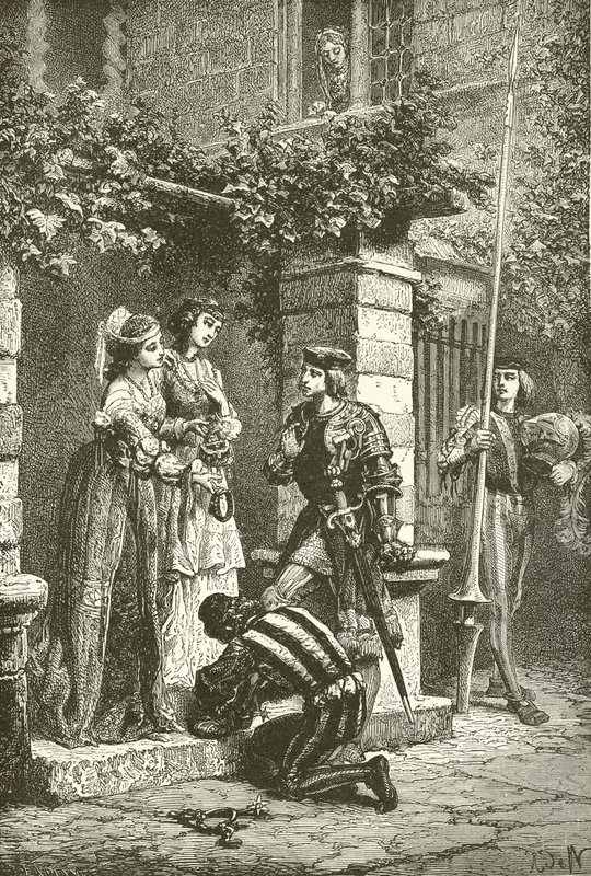 Bayard prenant congé des dames de Brescia - Alphonse Marie de Neuville