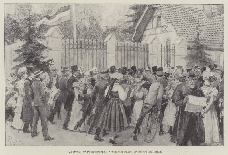 Arrivées à Friedrichsruh après la Mort du Prince Bismarck - Amedee Forestier