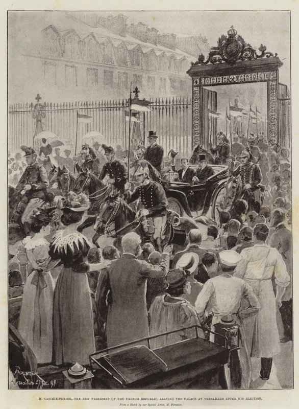 M Casimir-Perier, le Nouveau Président de la République Française, quittant le Palais de Versailles après son Élection - Amedee Forestier