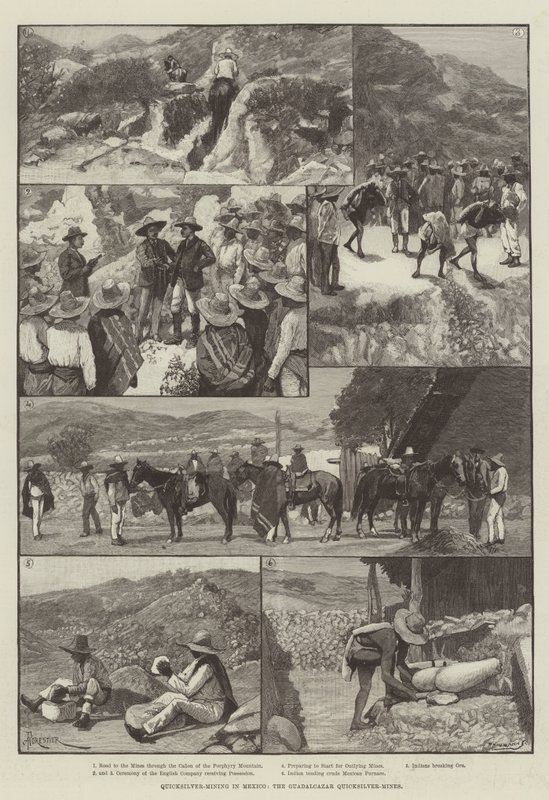 Exploitation du mercure au Mexique, les mines de mercure de Guadalcazar - Amedee Forestier
