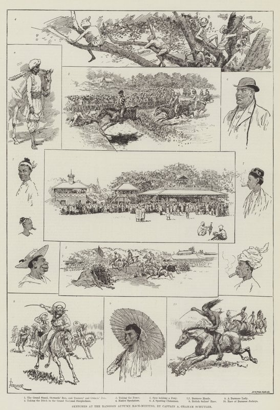 Croquis à la réunion de courses d
