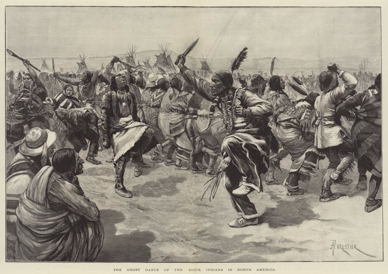 La danse des fantômes des Indiens Sioux en Amérique du Nord - Amedee Forestier