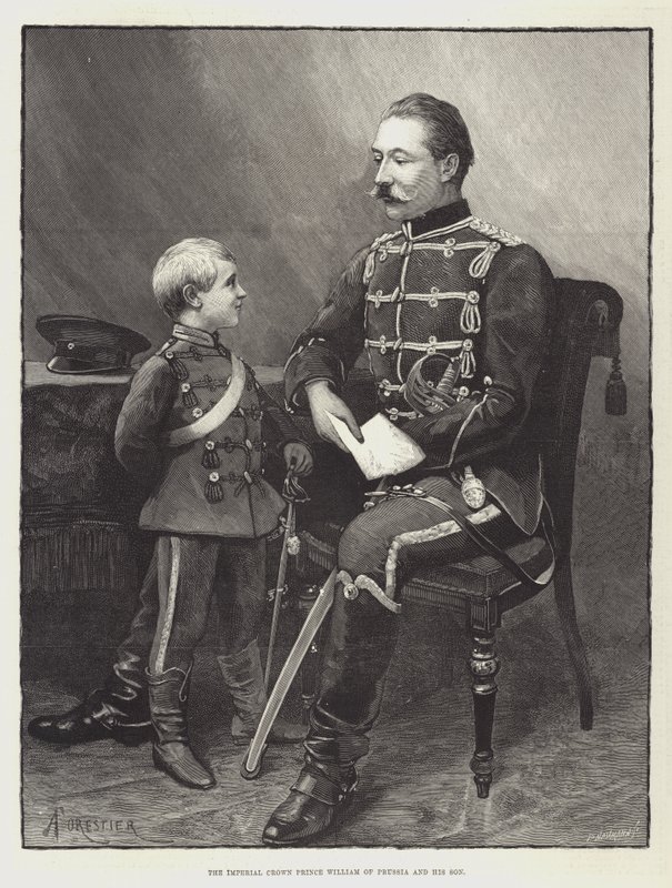Le prince héritier impérial Guillaume de Prusse et son fils - Amedee Forestier