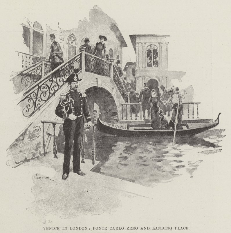 Venise à Londres, Ponte Carlo Zeno et Lieu de Débarquement - Amedee Forestier
