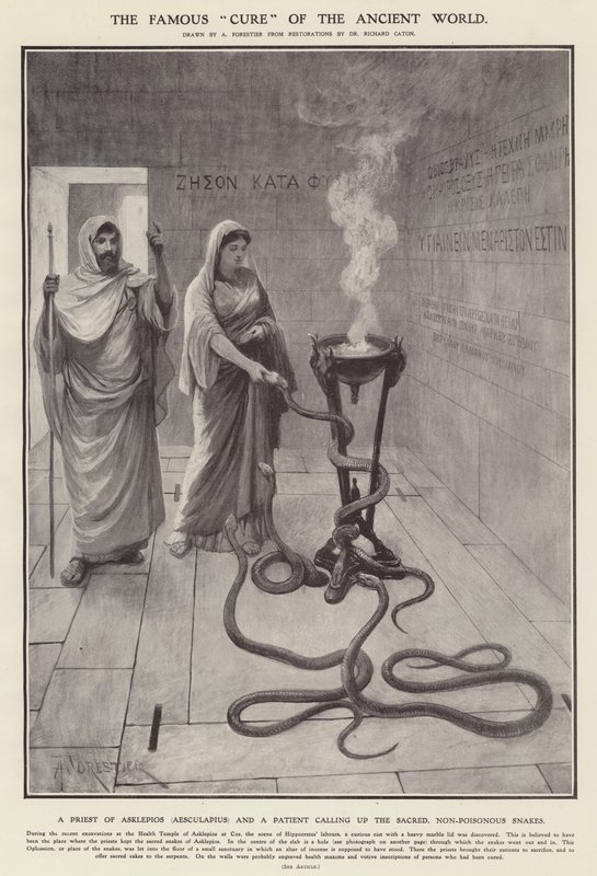 La célèbre "cure" du monde antique (litho) - Amedee (after) Forestier