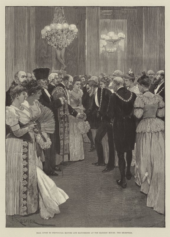 Bal donné aux maires et mairesses provinciaux à Mansion House, la réception - Amedee Forestier
