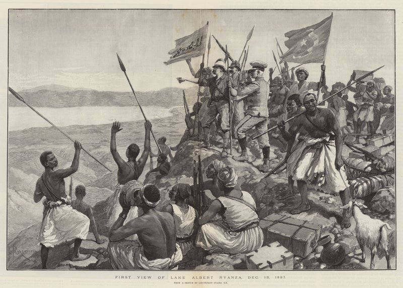 Première vue du lac Albert Nyanza, 13 décembre 1887 - Amedee Forestier