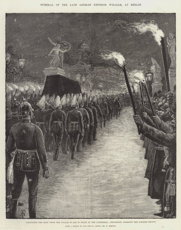 Funérailles du défunt empereur allemand Guillaume, à Berlin - Amedee Forestier