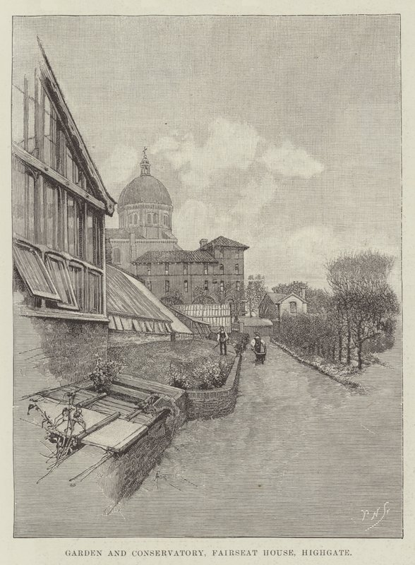 Jardin et serre, Fairseat House, Highgate - Amedee Forestier