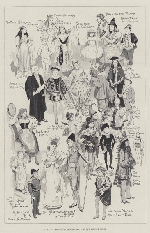 Bal costumé pour enfants, le 5 janvier, à Mansion House - Amedee Forestier