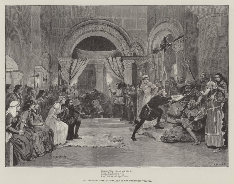 M. Beerbohm Tree dans Hamlet, au Théâtre Haymarket - Amedee Forestier