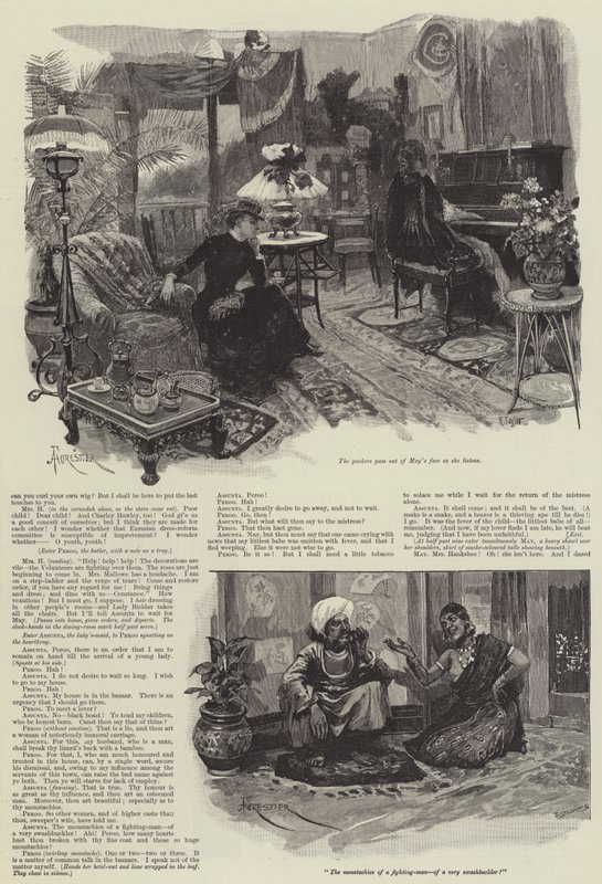 Mrs Hauksbee Sits Out, Une extravagance non historique, par Rudyard Kipling - Amedee Forestier