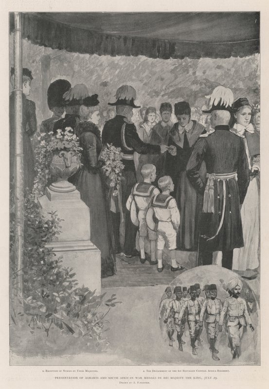 Présentation des médailles de la guerre d