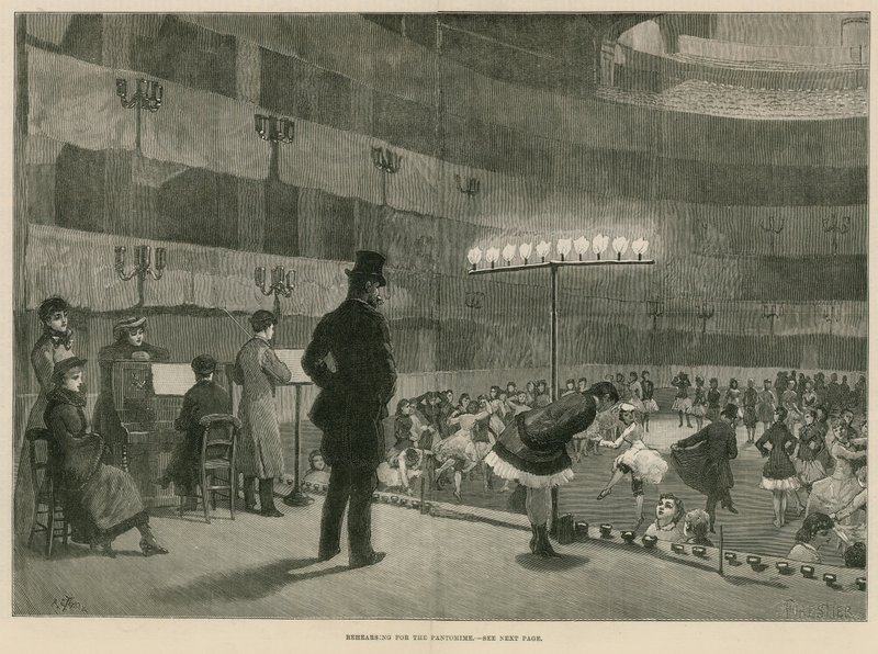 Répétition pour la pantomime (gravure) - Amedee Forestier