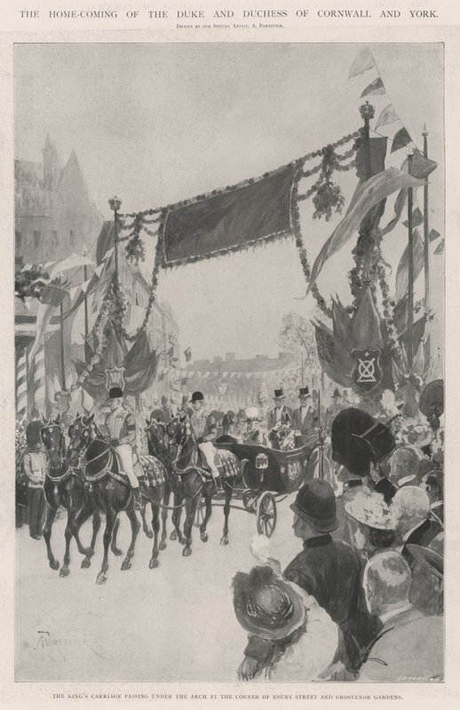 Le Retour du Duc et de la Duchesse de Cornouailles et de York - Amedee Forestier