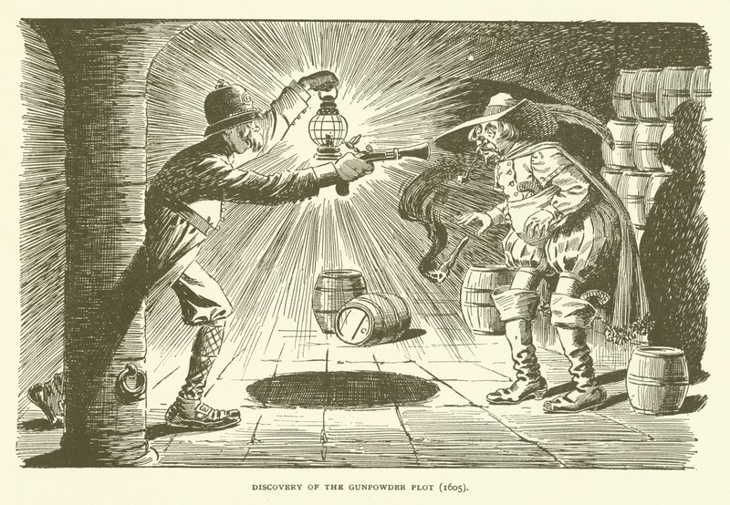 Découverte du complot de la poudre à canon (1605) - American School