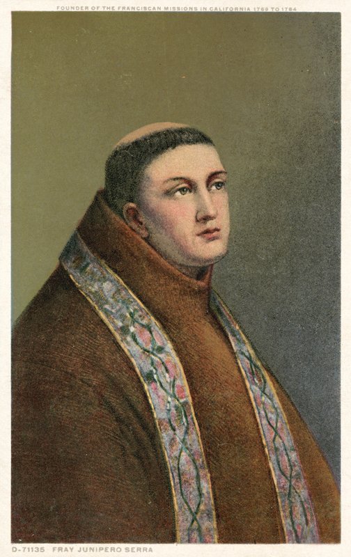 Fray Junipero Serra, fondateur des missions franciscaines en Californie de 1769 à 1784 - American School