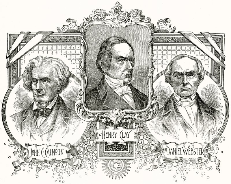 John C. Calhoun, Henry Clay, Daniel Webster - American School