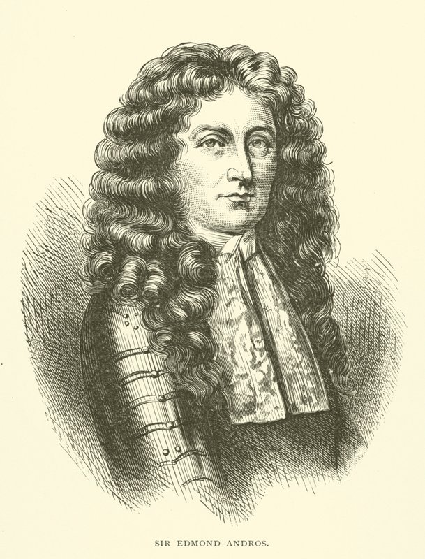 Sir Edmund Andros, gouverneur colonial anglais en Amérique du Nord - American School